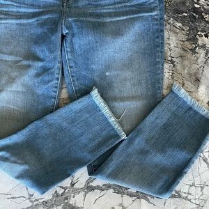 Madewell Jeans 9” High-Rise Skinny Crop Size 29 Light Wash Raw Hem Button Fly